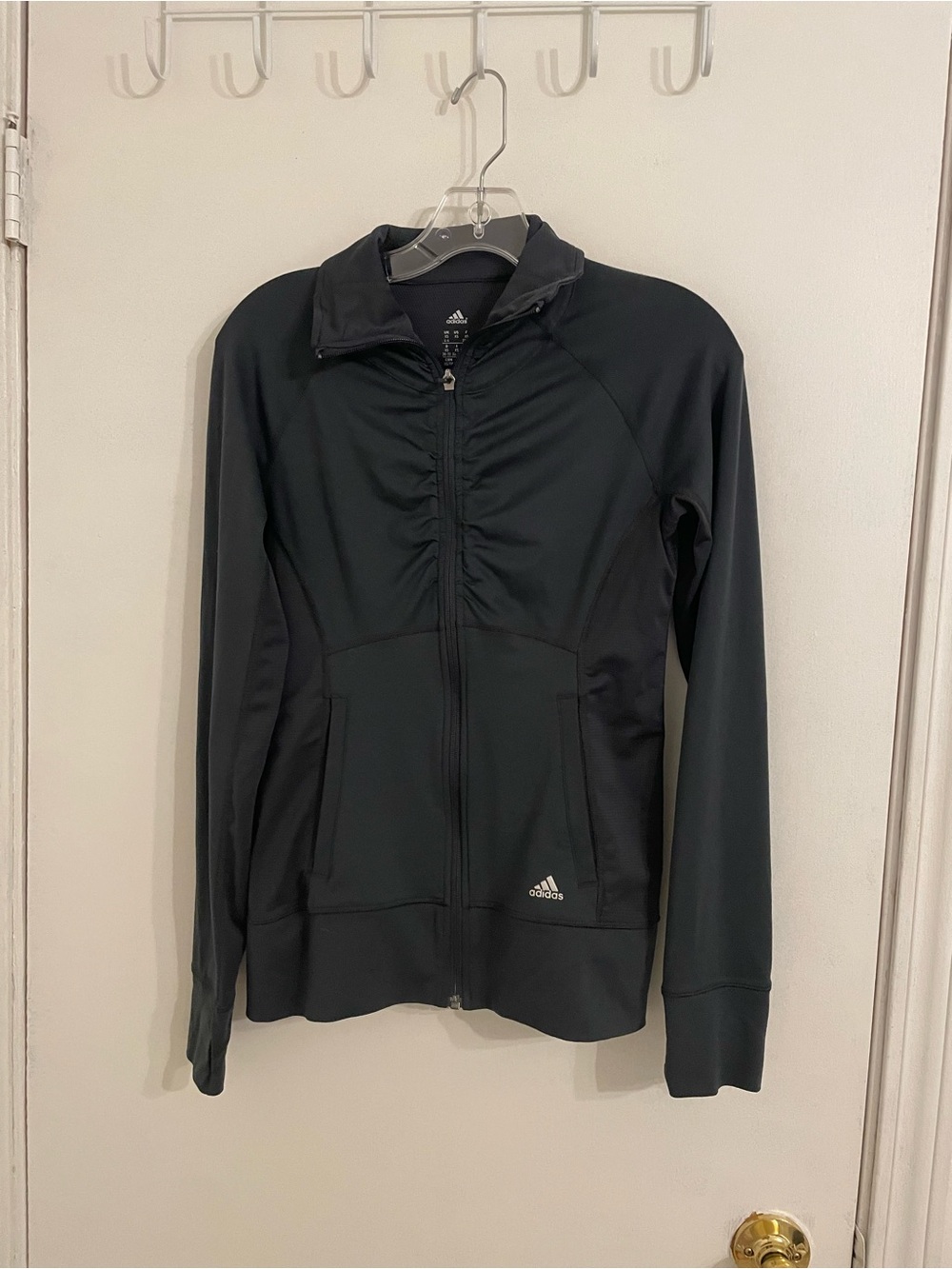 adidas Women's Black Full-Zip Bomber Jacket